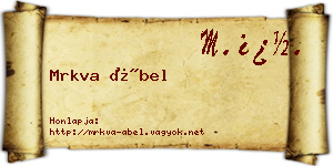 Mrkva Ábel névjegykártya