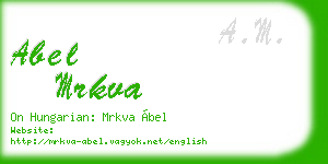 abel mrkva business card