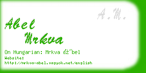 abel mrkva business card